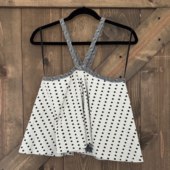 Anthropologie Polka Dot Halter Top - Gray and White Size Small - Picture 4 of 4